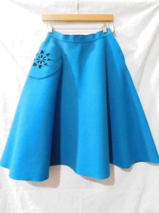 Vintage 50er LOOMTOGS for Best & co. New York gefilzte Wolle Kreis Rock xsmall - Bild 1 von 4