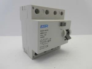 ESR RCD4-4030 40 AMP 30MA 4 POLOS RCD RCCB DISPOSITIVO DE CORRIENTE RESIDUAL CARRIL DIN - Imagen 1 de 4