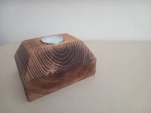Wooden Tea Light Holder hand made - Picture 1 of 5