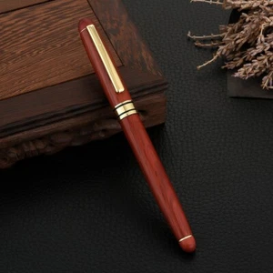 Rose Wood Fountain Pens Matches Wooden Case Handmade Daily Writing Classic Gifts - Picture 1 of 8