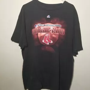  Red Sox World Series Champions 2013 schwarzes T-Shirt Majestic Größe Large Baseball - Bild 1 von 6