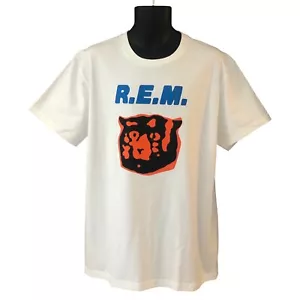 REM Monster Mens T Shirt Large White Album Logo Rock Wear Classic - Picture 1 of 9