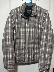 The North Face Damen isolierte schwarz ~ grau & flieder karierte Jacke Gr. M - Bild 1 von 4