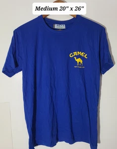 Camel Cigarettes Blue 2-Sided Promo Medium T-Shirt - Picture 1 of 6
