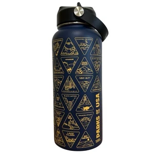 Wondery Parks of the USA Bucket List bottiglia d'acqua 32 oz blu - Foto 1 di 14