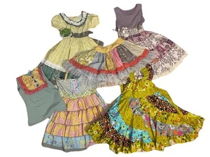 Lot Of Boutique Dresses Toddler 18 Months To Size 4 Free Spirit Boho Ruffle Fun - Picture 1 of 23