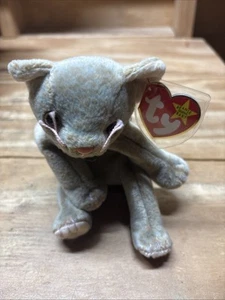 TY Beanie Baby Scat Brown Cat Plush Toy Bean Bag Vintage Tag Protector NWT - Picture 1 of 7