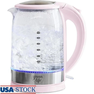 Cordless Electric Kettle Glass Filtered Spout Auto Shutoff Portable Lightweight - Imagem 1 de 4