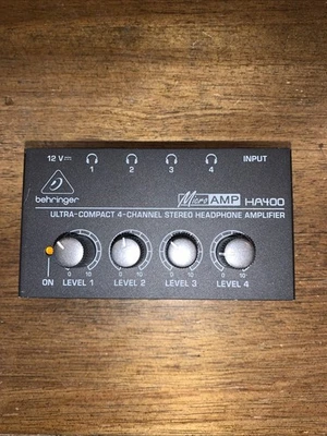 Behringer MicroAMP HA400 amplificador de auriculares estéreo ultracompacto de 4 canales Foto 1 de 4