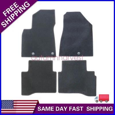 Alfombrillas de terciopelo delanteras y traseras negras 4 piezas nuevas para Kia Niro 2017-2021 Foto 1 de 4