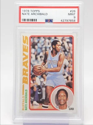NATE ARCHIBALD 1978-79 TOPPS NBA BASKETBALL TRAIL BLAZERS #26 PSA 9 Q5775 - Image 1 of 2