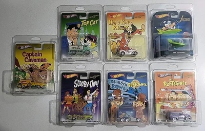 Hot Wheels Lote De 7 Supersónicos Hanna-Barbera Premium Cultura Pop Picapiedra  Foto 1 de 4