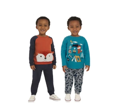 Lotto pantaloni pile girocollo Koala bambini ragazzi 12 M-4T blu set 4 pezzi - Immagine 1 di 4