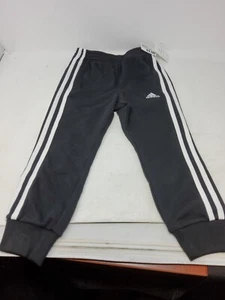 Adidas Boys Black/White Athletic Joggers Size 4 NWT - Picture 1 of 3