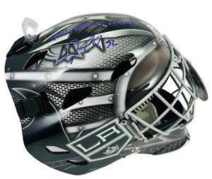 Jonathan Quick LA Kings Signed Goalie Mask 2012,14 Champs Full Size Beckett COA - Picture 1 of 3