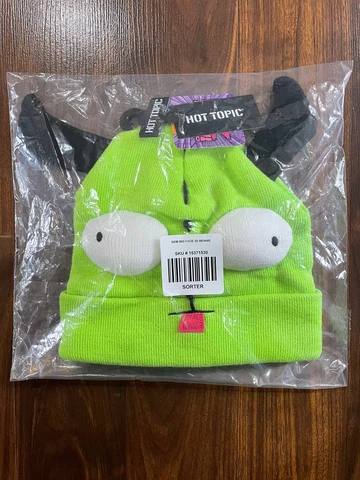 Invader Zim GIR Nickelodeon 3D EYES Knit Hat/Beanie Licensed New In Bag Cover