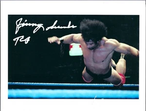 M3763 Superfly Jimmy Snuka ( Deceased ) Signed Vintage Wrestling Photo w/COA - Picture 1 of 3