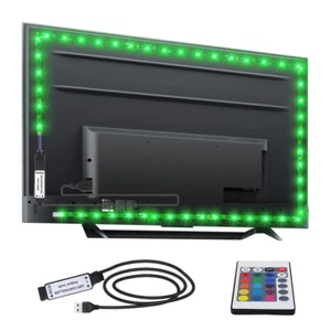 5V USB TV Back Light RGB Backlight LED Lights 5050 Background with 24Key Remote - Picture 1 of 12