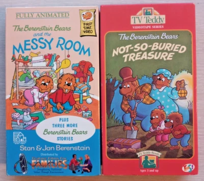 2x  Berenstain Bears VHS Messy Room  & No SO Buried Treasure - Image 1 of 4