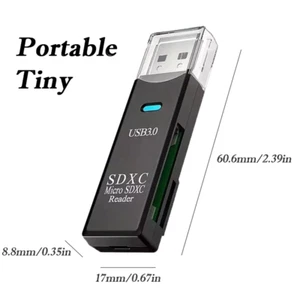 1pc Card Reader USB3.0 SD for PC Micro SD Card to USB Adapter for Camera Memory - Picture 1 of 6