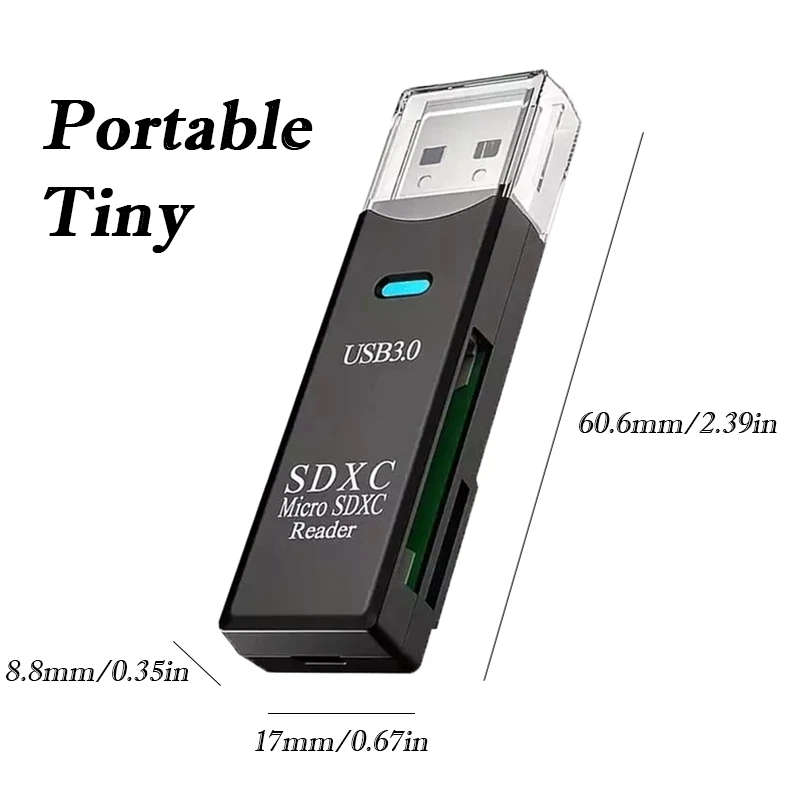 1 Stück Kartenleser USB3.0 SD für PC Micro SD Karte zu USB Adapter für Kamera Speicher - Bild 1 von 4