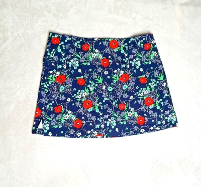 LADY HAGEN Sz 14 Athletic SKORT Floral Multicolor Shorts Underneath Polyester Bl - Image 1 of 4
