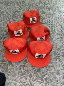 Vintage K Brand SnapBack Hat Orange Lot Of 5 As Is. NCF Shasta Brand - Picture 1 of 12