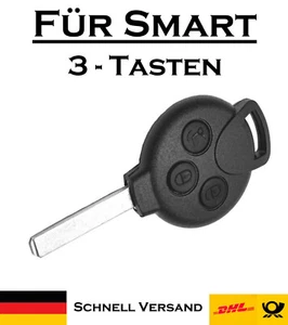 1x Carcasa de la llave del coche para Smart - Repuesto 3 botones Mando a distancia KS24 - Imagen 1 de 7