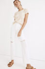 The Perfect Vintage Straight Jean in Tile White: Ripped Knee Addition 26 ND516