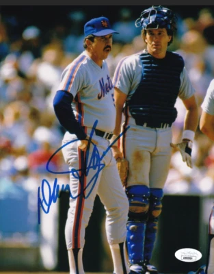 DAVEY JOHNSON Signed New York Mets 8x10 Photo (JSA Basic COA) - Image 1 of 3