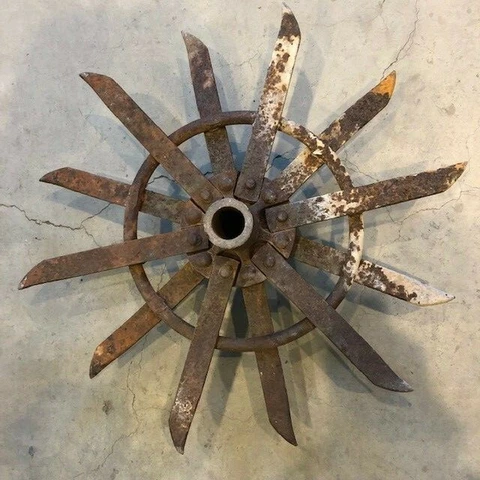 Antique/ Tiller Head / Rotery-hoe wheel, Cultivator Wheel Farm Equipment vintage Cover