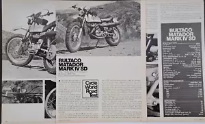 1971 Bultaco Matador 250 Motorcycle 4p Test article - Picture 1 of 1