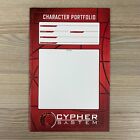 CHARACTER PORTFOLIO CYPHER SYSTEMS PAPERBACK RULE BOOK RPG ROLEPLAYING