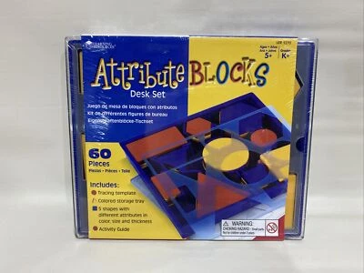 Learning Resources Attribute Blocks Desk Set in Tray 60 Pieces Sealed - Image 1 of 3
