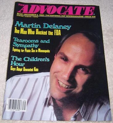 The Advocate Magazine December 5, 1989 National Gay News Martin Delaney FDA Foto 1 de 2