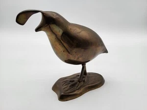 Brass Quail Figure On Base Brass Baron San Diego, CA Made In Korea MCM Vintage - Picture 1 of 18