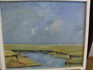Gemälde Ölstudie Abruchkante Sylt Franz Frahm-Hessler Hamburg Schleswig Holstein - Bild 1 von 5