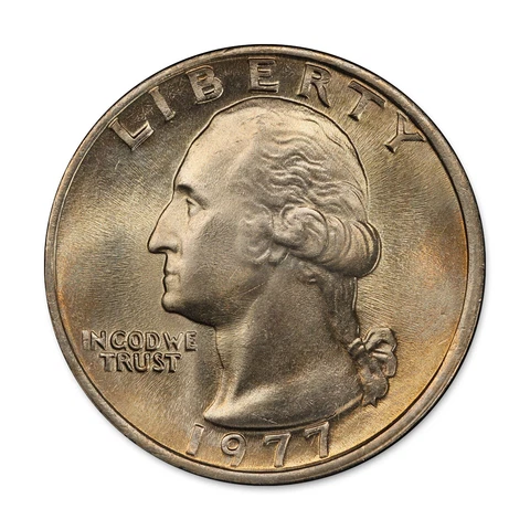 1977 P Washington Quarter 25c BU Brilliant Uncirculated - Gem Cover