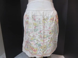 OLD RETRO KITCHEN HALF APRON TEXAS MEXICO - Picture 1 of 6