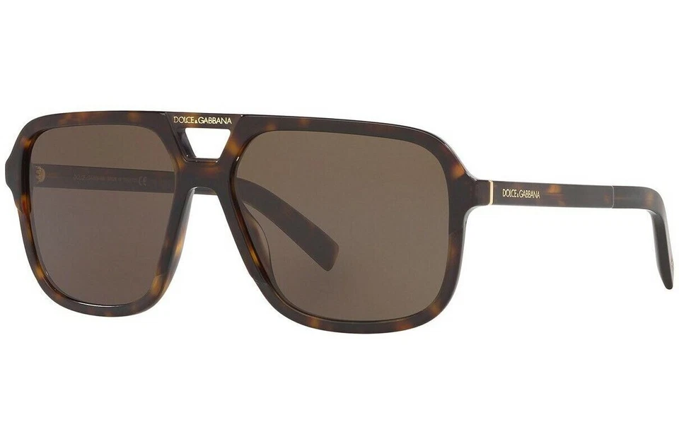 Dolce&Gabbana DG4354 502/73 Men's Square Sunglasses - Havana
