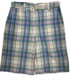 Vineyard Vines Breaker Shorts Zip Flat Front Cotton Twill Boys 12 Blue Green NWT - Picture 1 of 16