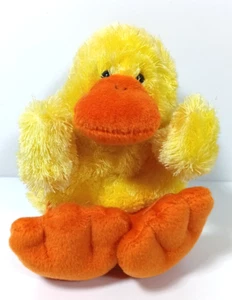 Ganz Soft Yellow Orange Duck Plush Pellet Stuffed Toy - Picture 1 of 9
