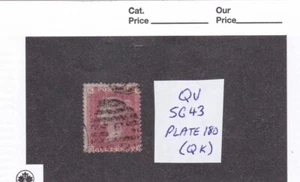 GB QV 1d rot SG43 - Platte 180 - (QK) SE23 ? London PM - gebraucht - Bild 1 von 1