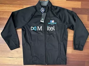 RARE NWT Mitel MLB Replay Review Game Black Full Zip Jacket Men's Size Large - Picture 1 of 7