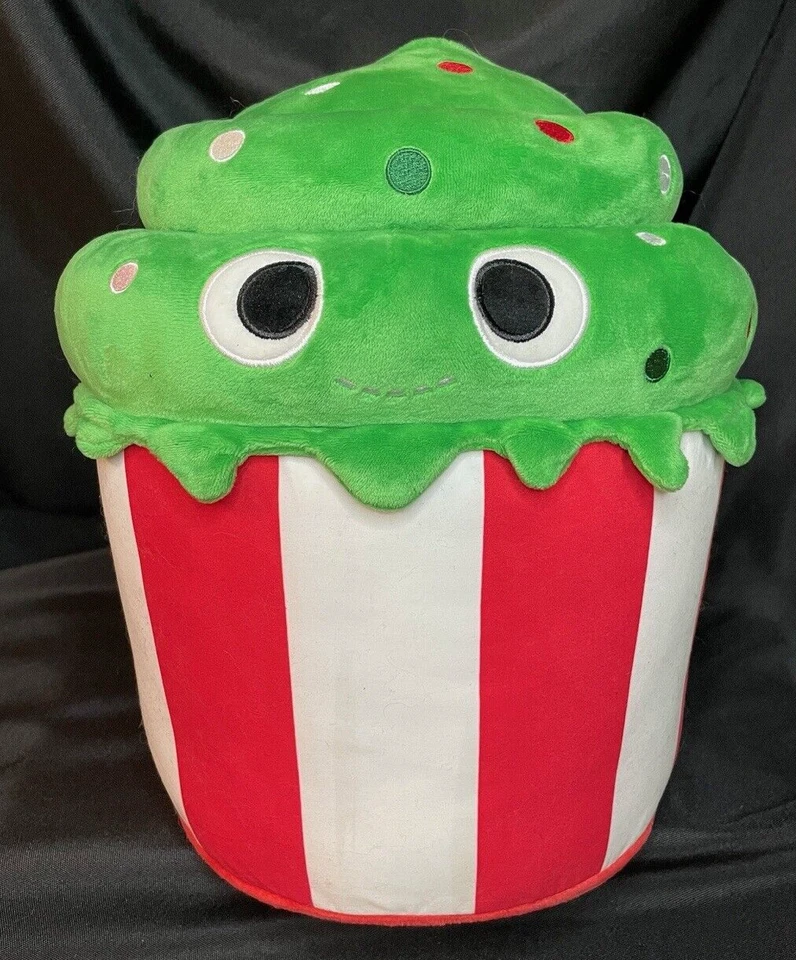 Yummy Time JoJo Green Christmas Sprinkles Cupcake Plush 11" Soft Eyes Kidrobot - Image 1 of 4