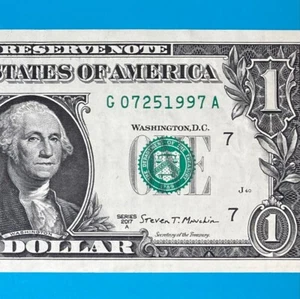 July 25, 1997 (G 07251997 A) BIRTHDAY Note $1 One Dollar Bill - Picture 1 of 4