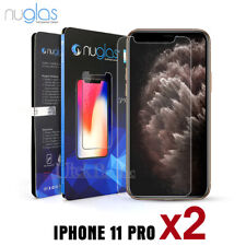 2x Genuine Nuglas 9h Tempered Glass Screen Protector for iPhone X