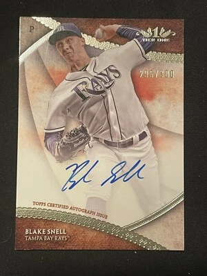 BLAKE SNELL 2019 Topps Tier One SNELL  Certified Autographed card* 295/300 - Image 1 of 2