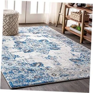 MDP201A-4 Modern Boho Vintage Medallion Floral Bohemian Indoor 4 ft x 6 ft - Picture 1 of 7