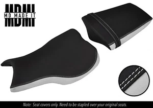 FITS TRIUMPH DAYTONA 675 06-12 CUSTOM GRIP VINYL SEAT COVER SET BLACK & WHITE - Imagen 1 de 5